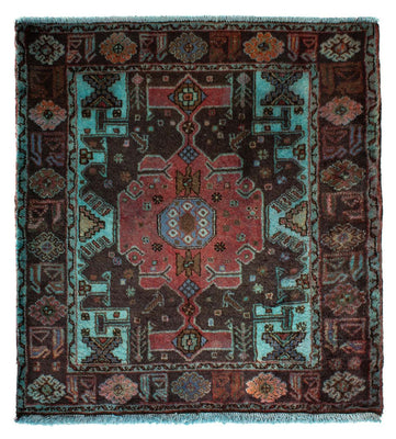 Tapis persan - Nomadic carré  - 108 x 101 cm - multicolore