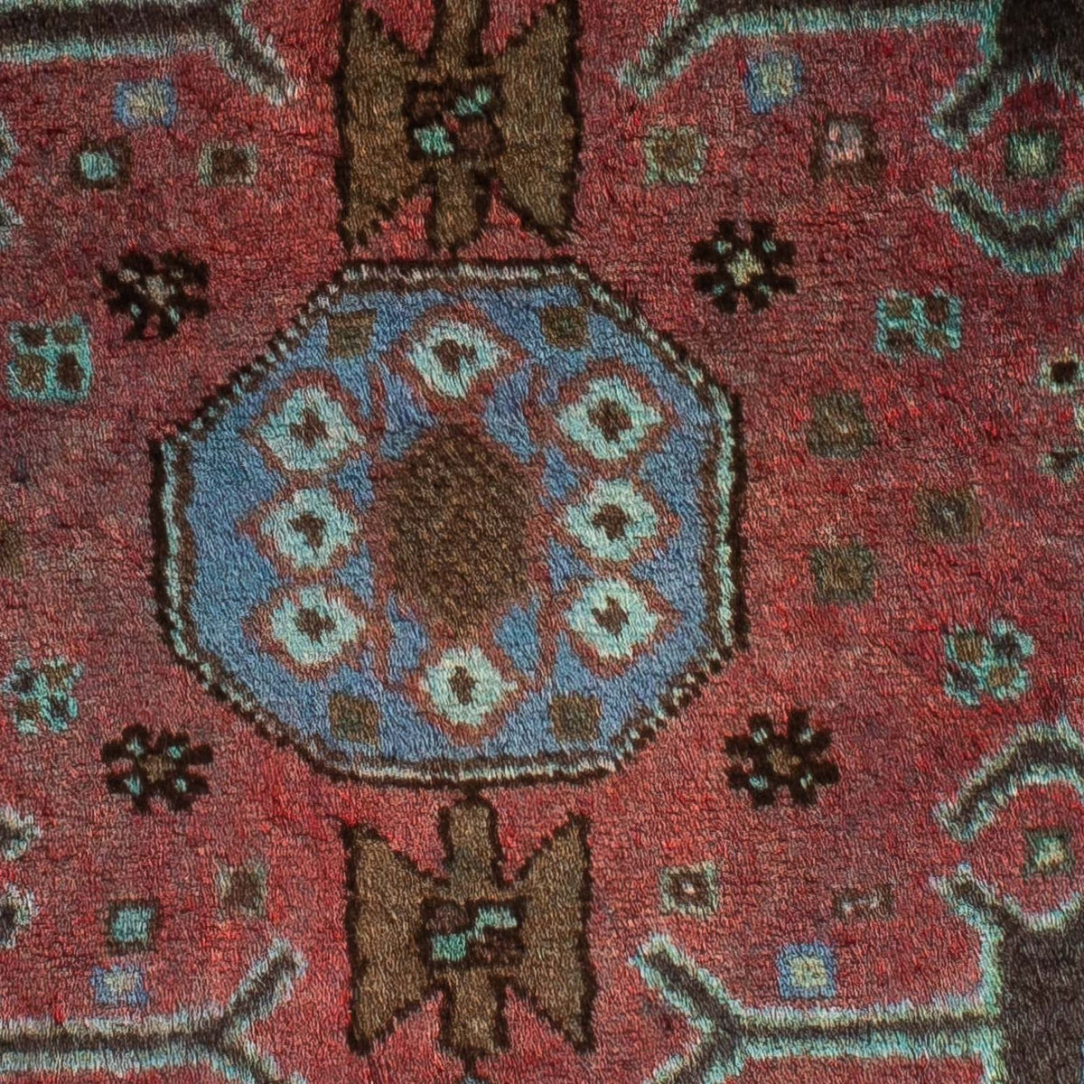 Tapis persan - Nomadic carré  - 108 x 101 cm - multicolore