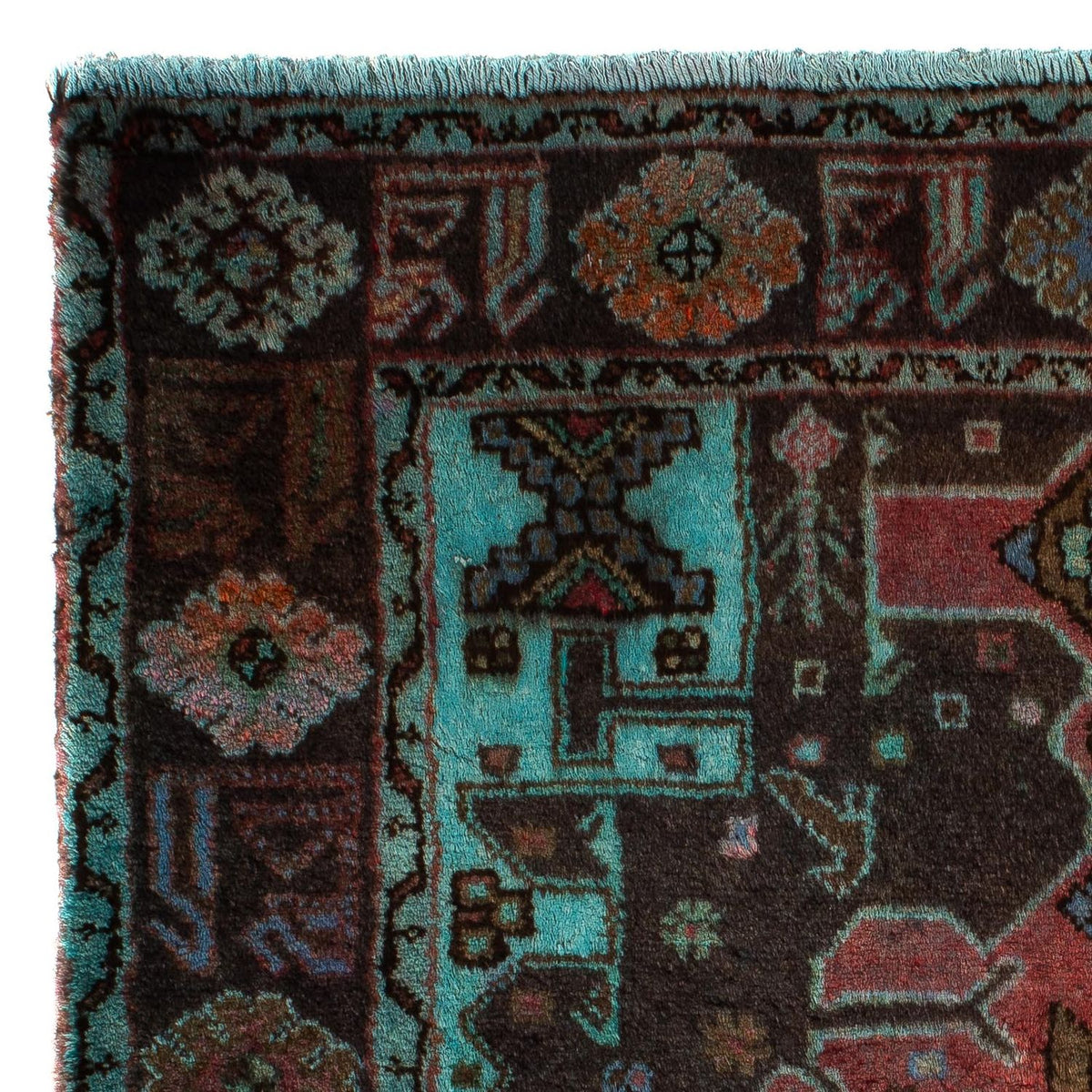 Tapis persan - Nomadic carré  - 108 x 101 cm - multicolore
