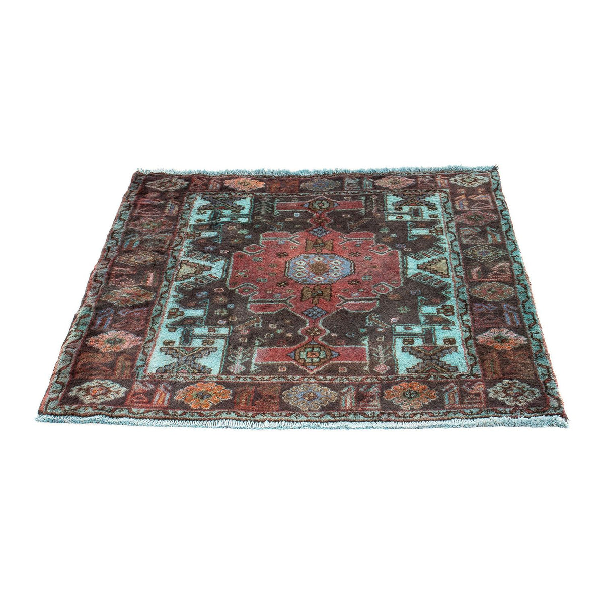 Tapis persan - Nomadic carré  - 108 x 101 cm - multicolore