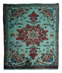 Tapis persan - Classique carré  - 105 x 104 cm - bleu clair