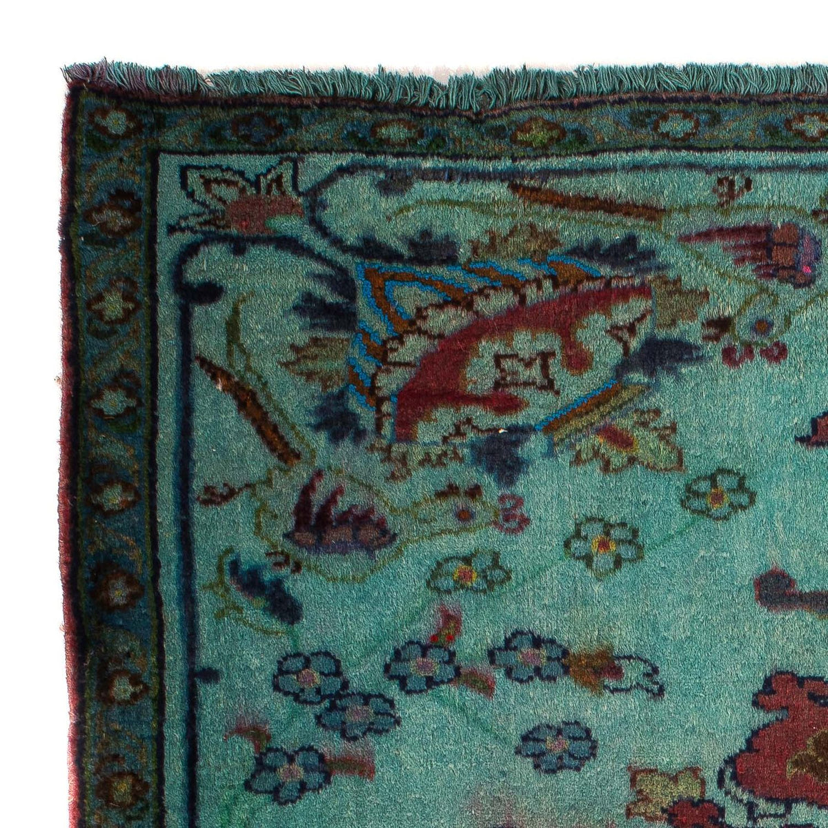 Tapis persan - Classique carré  - 105 x 104 cm - bleu clair