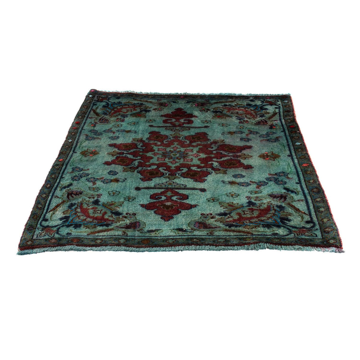 Tapis persan - Classique carré  - 105 x 104 cm - bleu clair