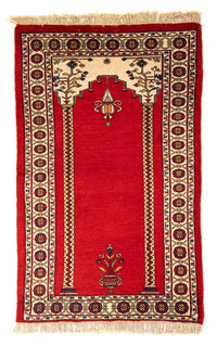 Tapis afghan - Boukhara - 158 x 94 cm - rouge foncé