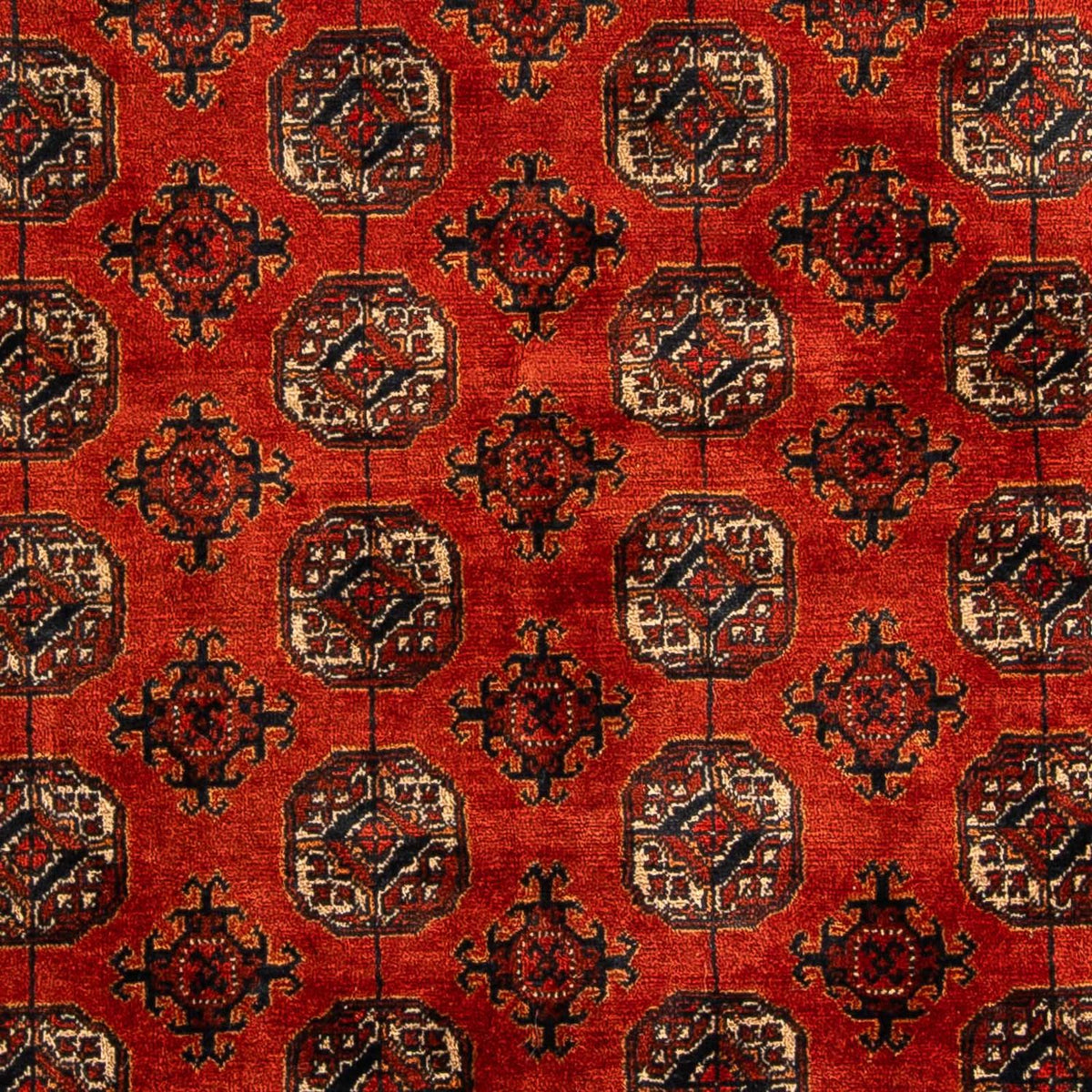 Tapis afghan - Boukhara - 199 x 124 cm - rouge foncé