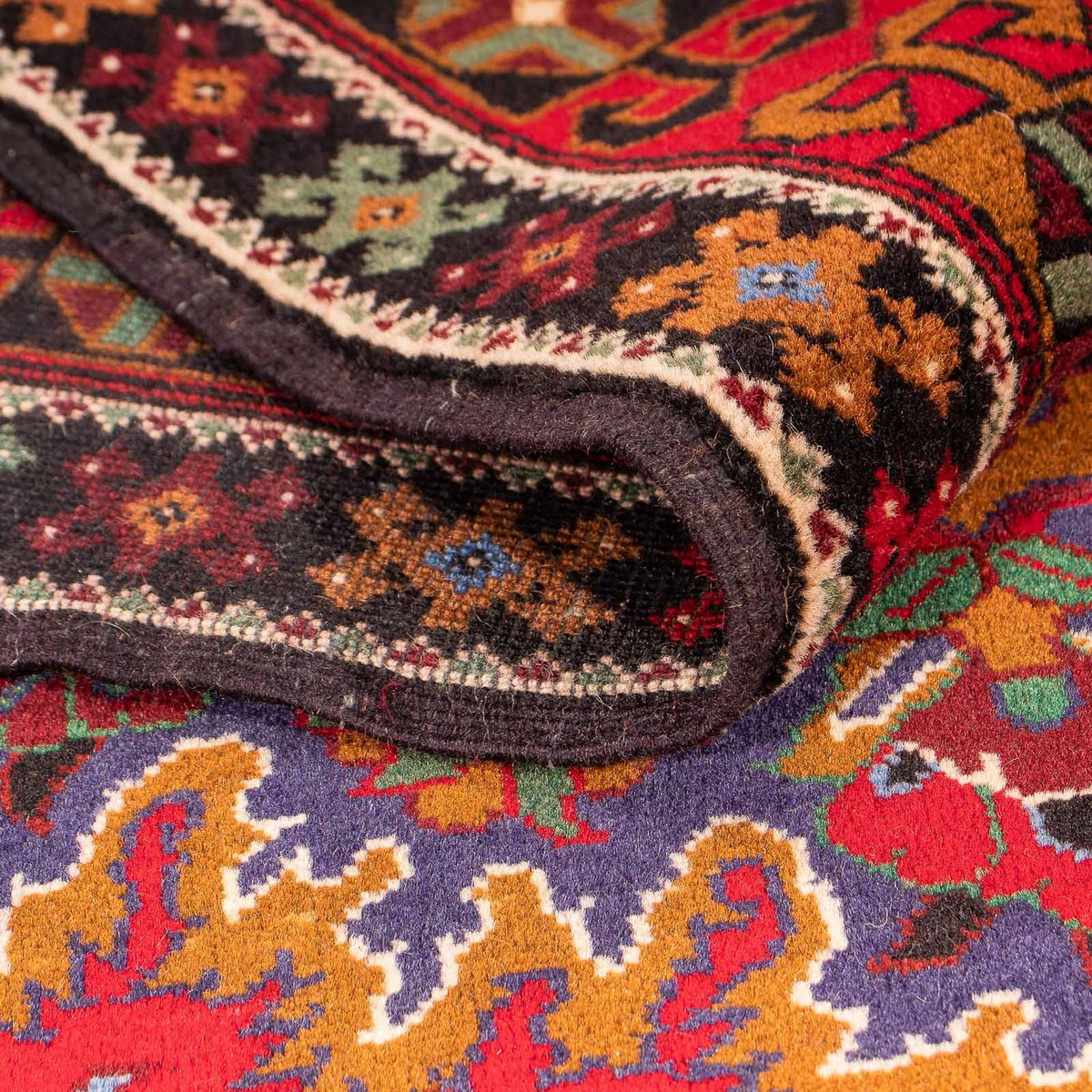 Tapis de couloir Tapis afghan - 205 x 114 cm - rouge foncé