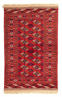 Tapis Turkaman - 123 x 83 cm - rouge foncé