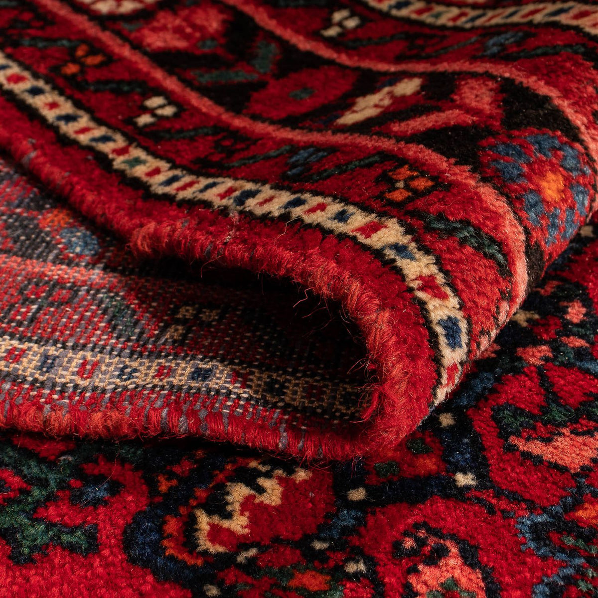 Tapis persan - Nomadic - 159 x 113 cm - rouge foncé