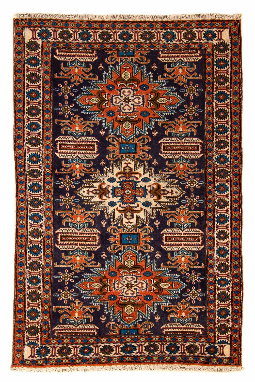 Tapis persan - Nomadic - 170 x 112 cm - bleu foncé