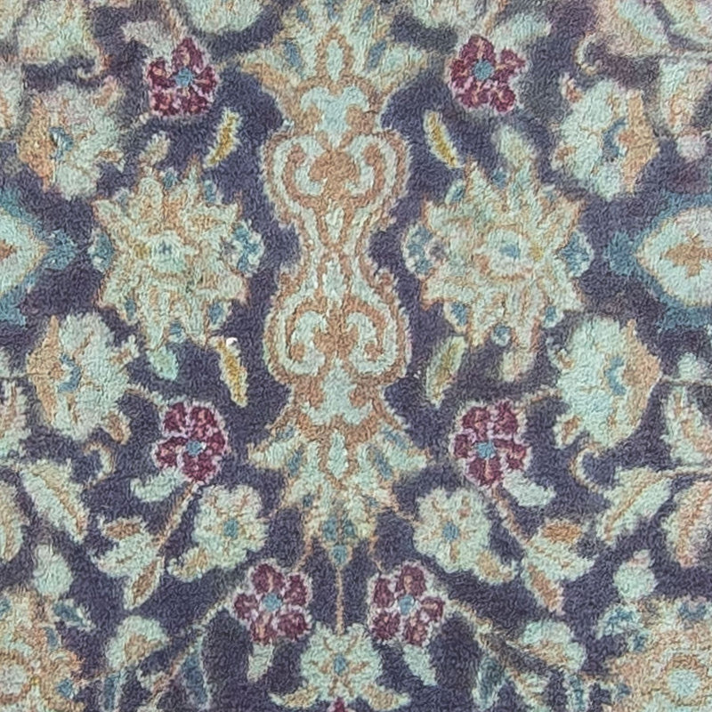 Tapis de couloir Tapis persan - Nain - Royal - 290 x 92 cm - bleu foncé