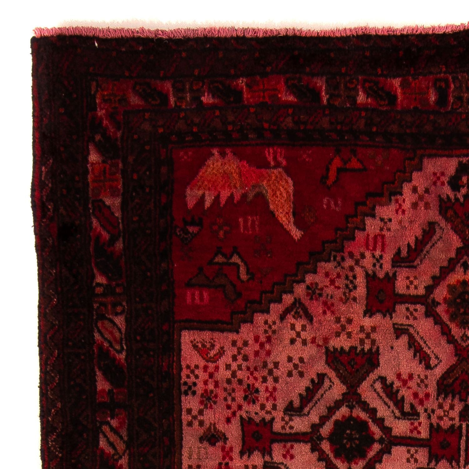 Tapis Belutsch - 190 x 100 cm - rouge clair