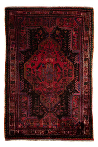 Tapis persan - Nomadic - 175 x 115 cm - rouge foncé