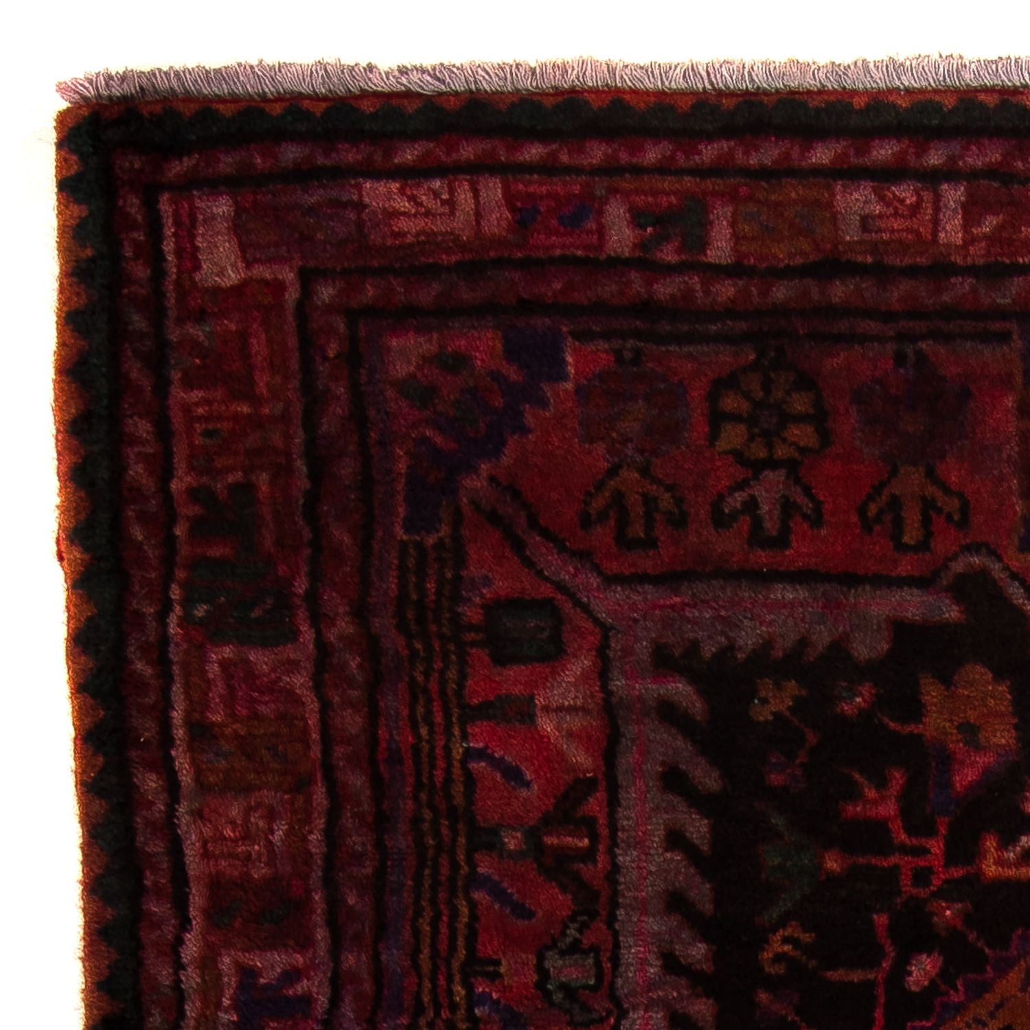 Tapis persan - Nomadic - 175 x 115 cm - rouge foncé