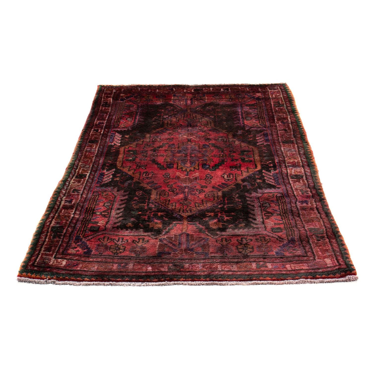 Tapis persan - Nomadic - 175 x 115 cm - rouge foncé