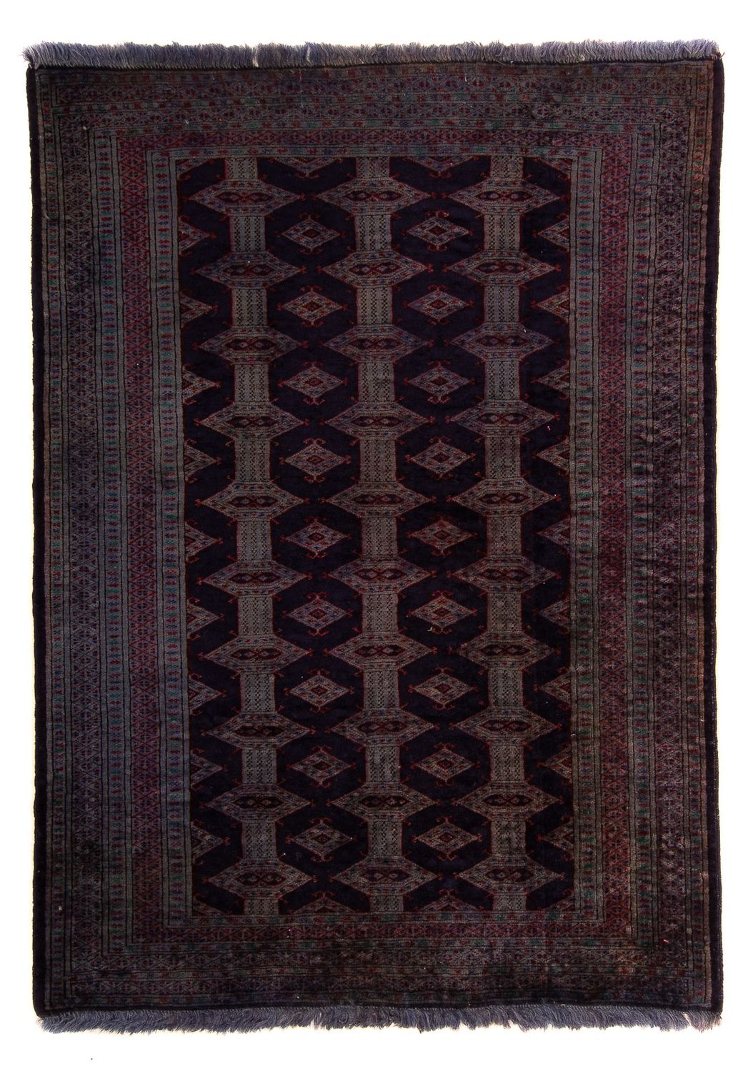 Tapis Turkaman - 147 x 108 cm - marron foncé