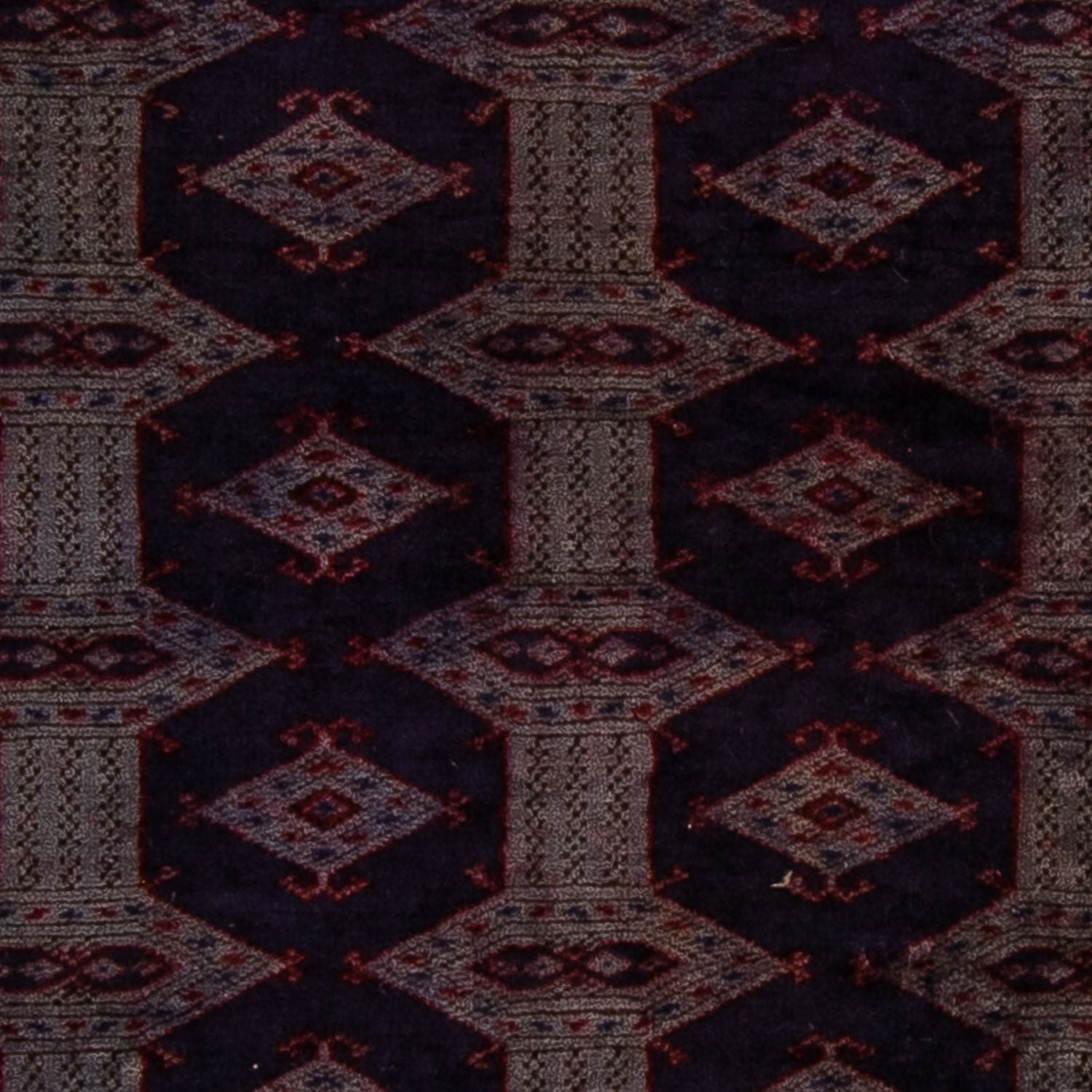 Tapis Turkaman - 147 x 108 cm - marron foncé