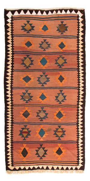 Tapis de couloir Tapis Kelim - Vieux - 260 x 140 cm - multicolore