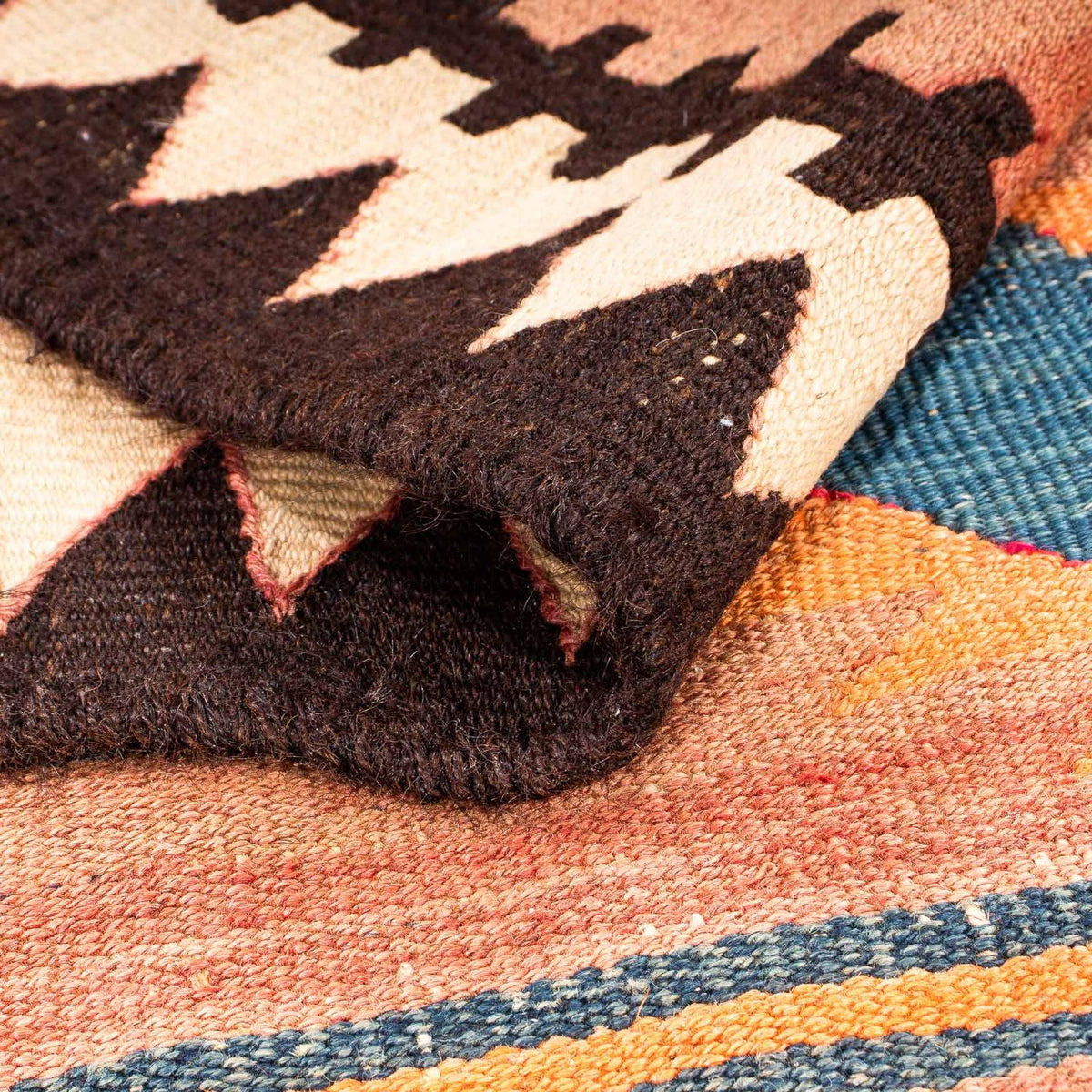 Tapis de couloir Tapis Kelim - Vieux - 260 x 140 cm - multicolore