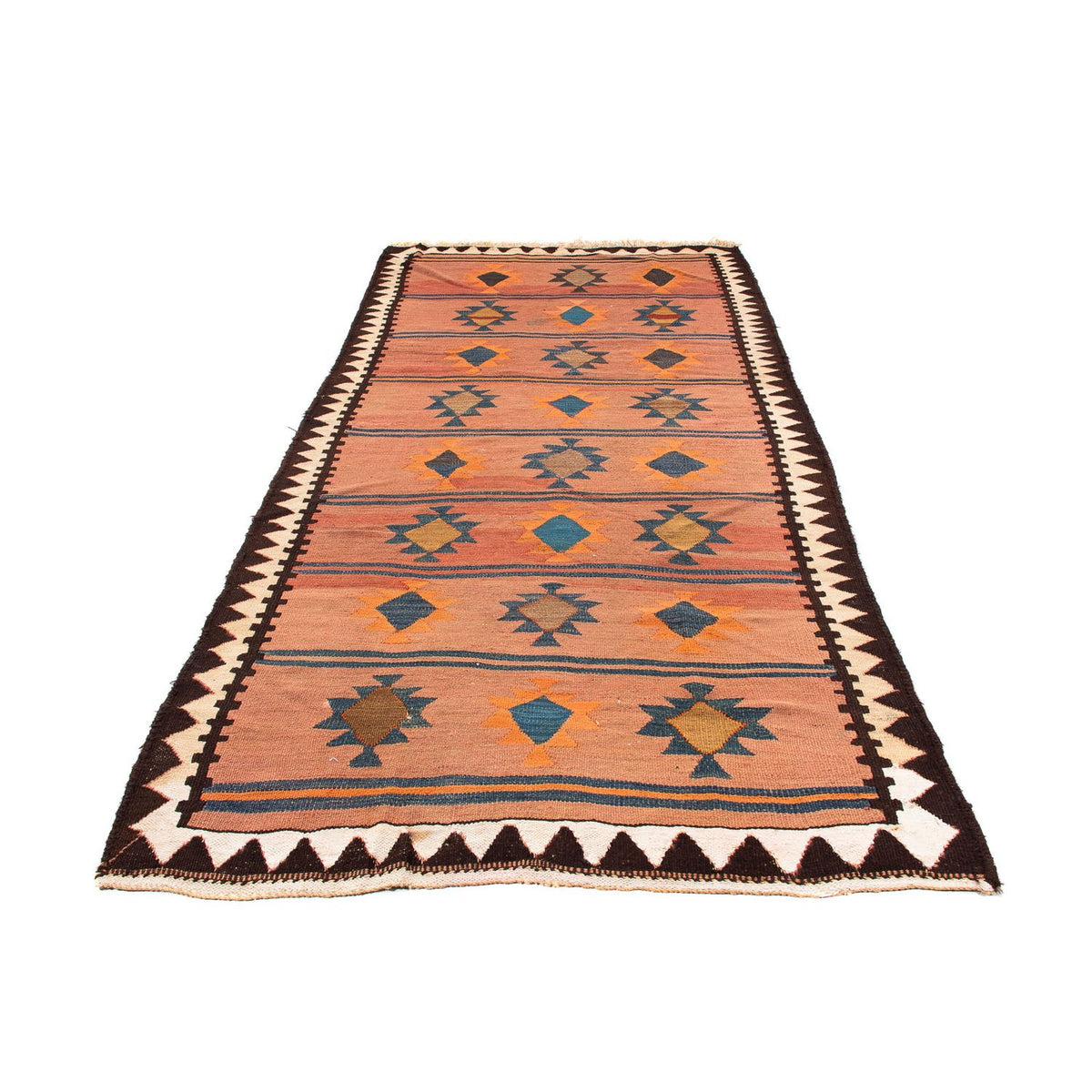 Tapis de couloir Tapis Kelim - Vieux - 260 x 140 cm - multicolore