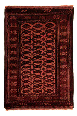 Tapis afghan - Boukhara - 150 x 103 cm - rouge foncé