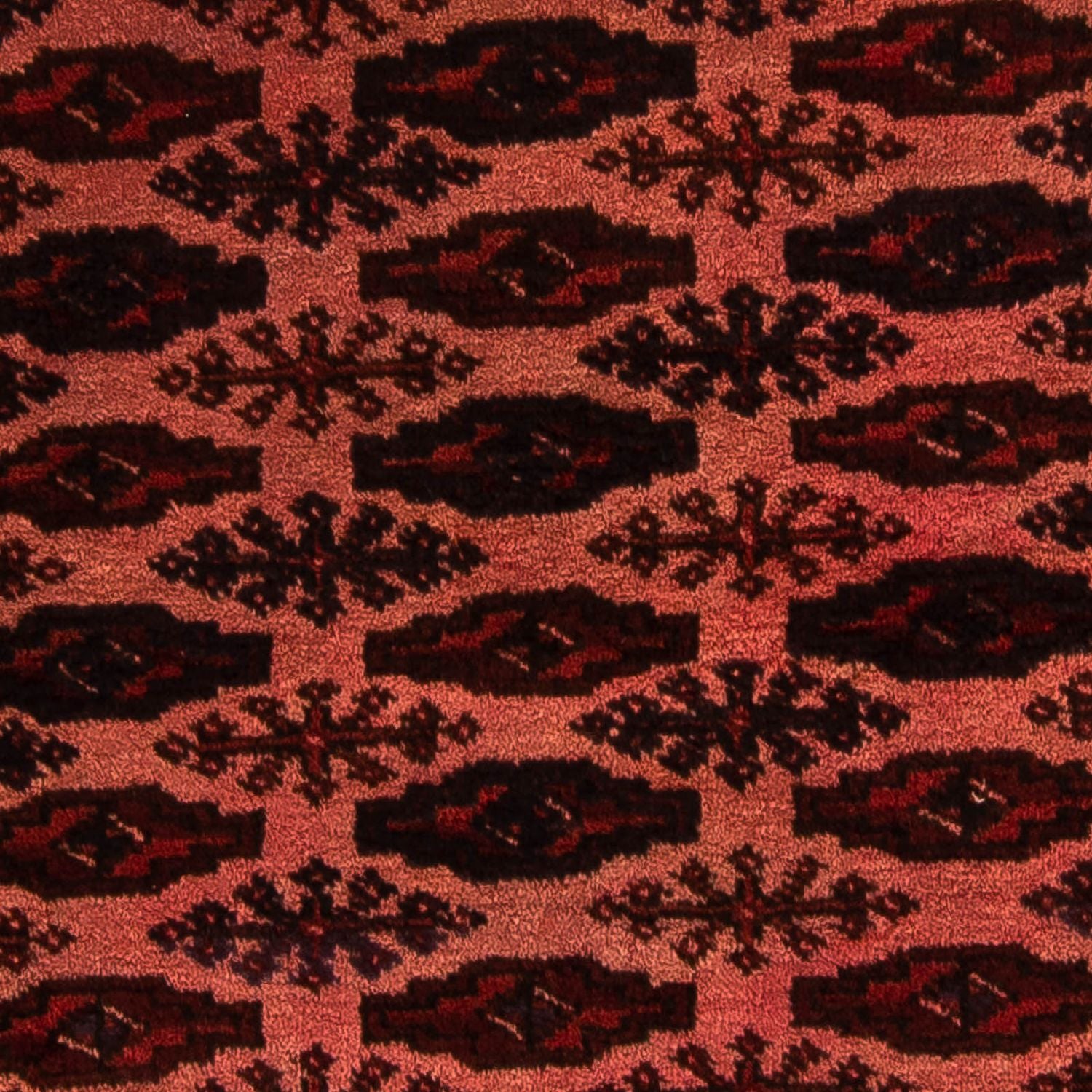 Tapis afghan - Boukhara - 150 x 103 cm - rouge foncé