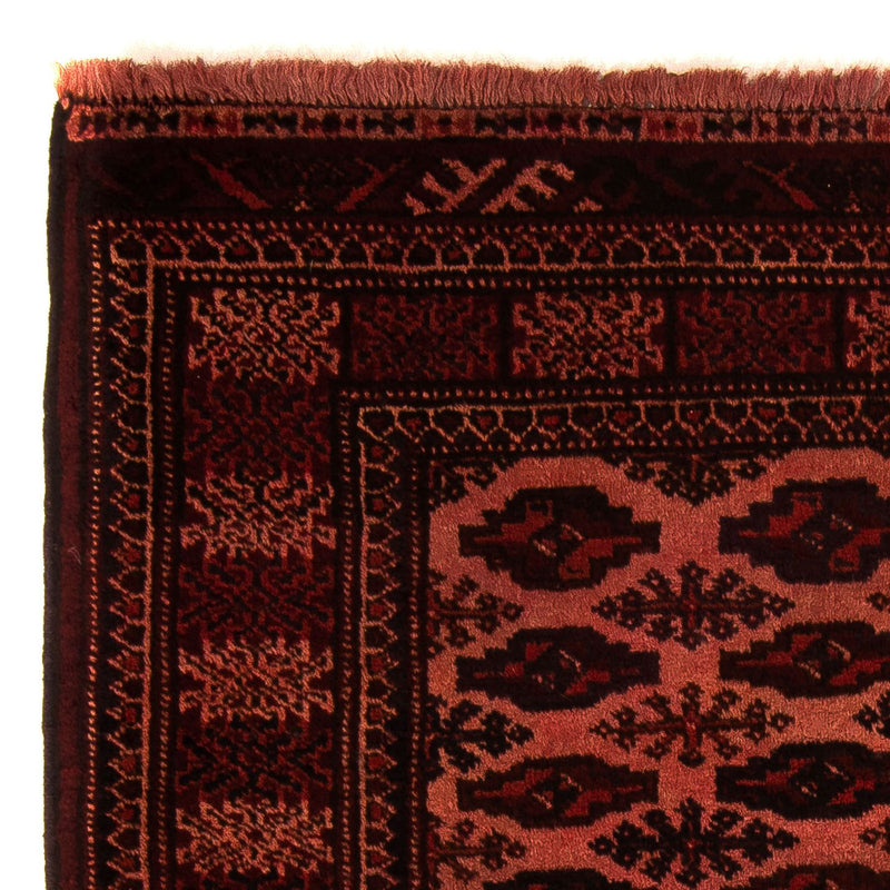 Tapis afghan - Boukhara - 150 x 103 cm - rouge foncé