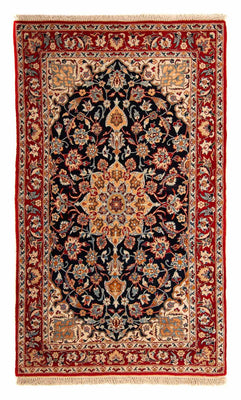 Tapis de couloir Tapis persan - Isfahan - Premium - 175 x 100 cm - bleu foncé