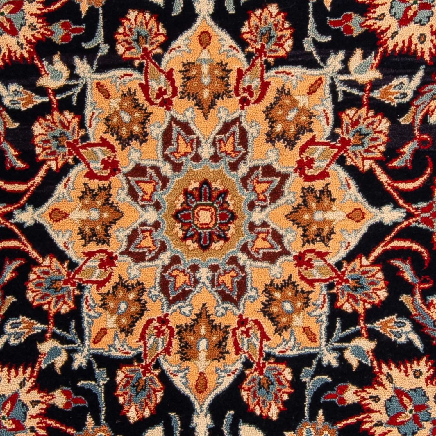 Tapis de couloir Tapis persan - Isfahan - Premium - 175 x 100 cm - bleu foncé