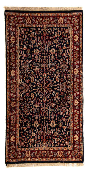 Tapis de couloir Tapis oriental - Indus - 170 x 85 cm - bleu foncé