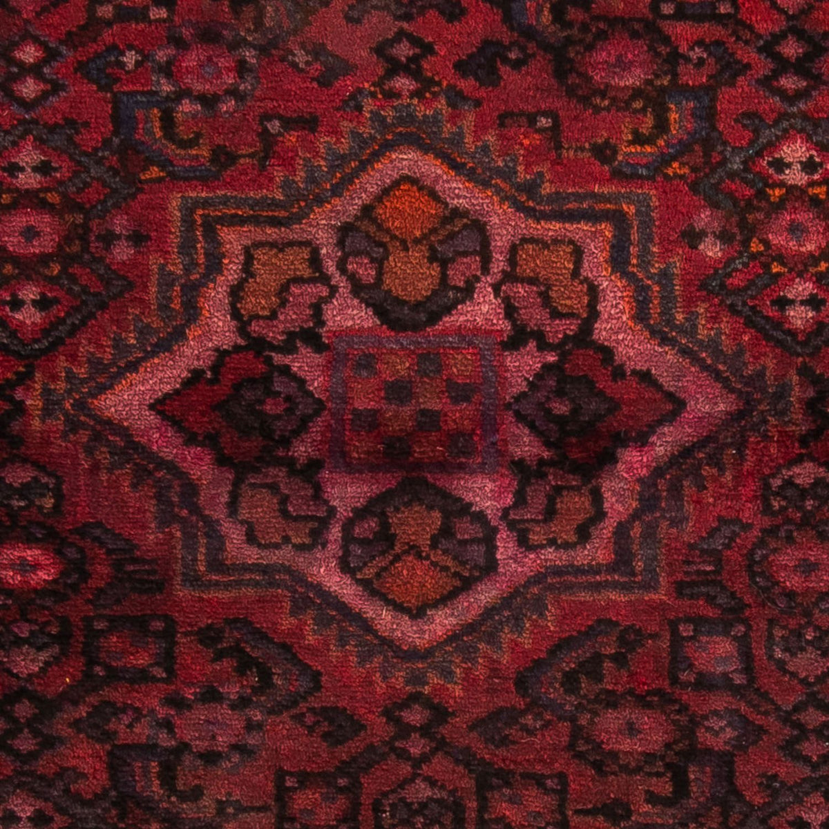 Tapis persan - Nomadic - 160 x 98 cm - rouge foncé