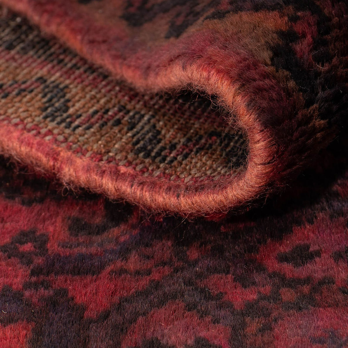 Tapis persan - Nomadic - 160 x 98 cm - rouge foncé