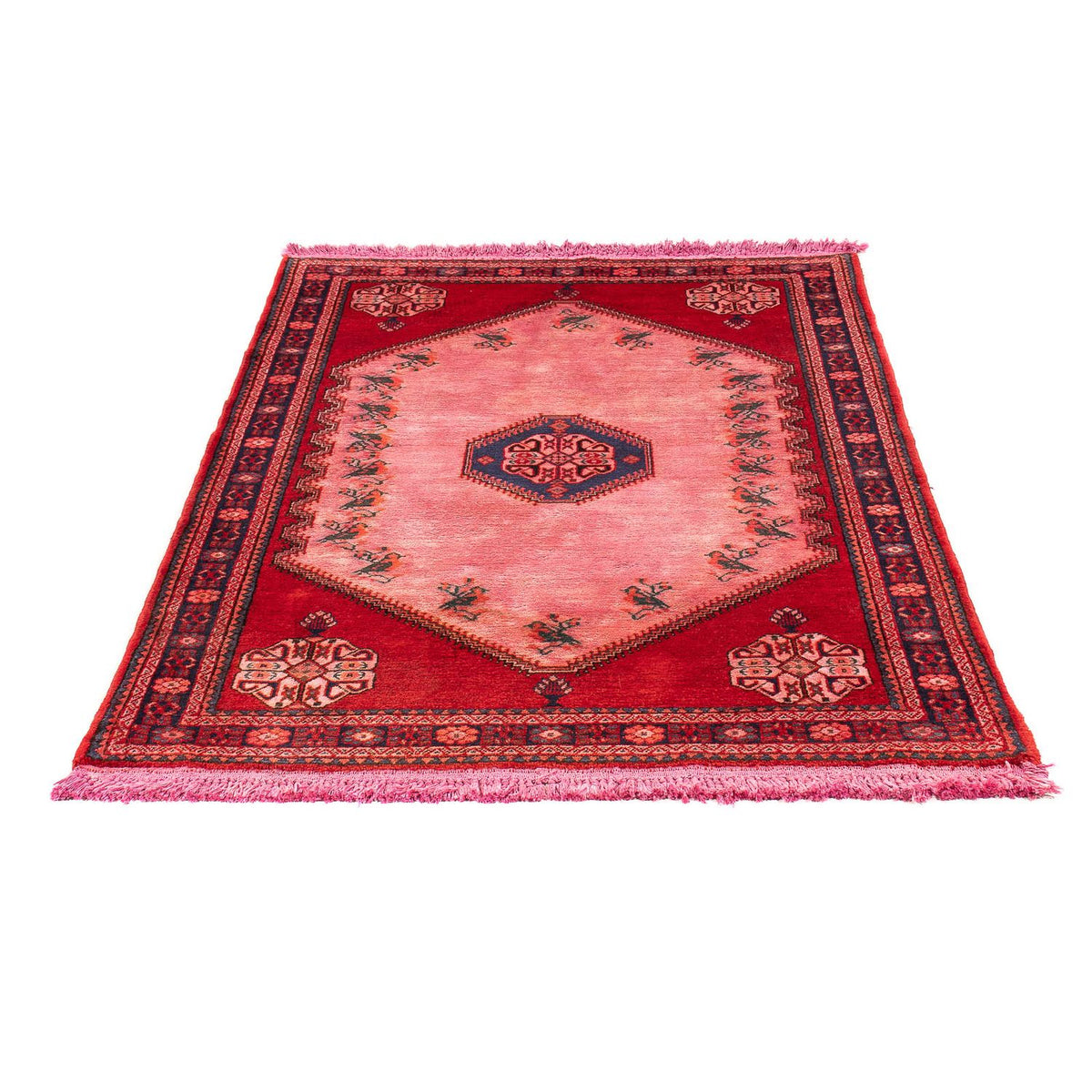 Tapis persan - Nomadic - 155 x 103 cm - rouge clair