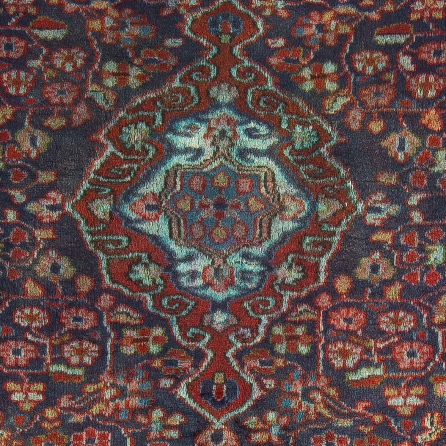 Tapis persan - Nomadic - 137 x 103 cm - bleu foncé
