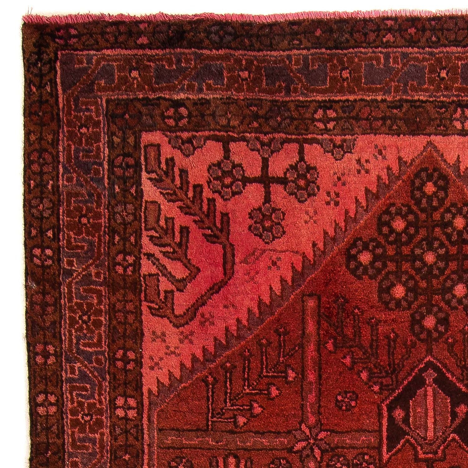 Tapis persan - Nomadic - 170 x 115 cm - rouge clair