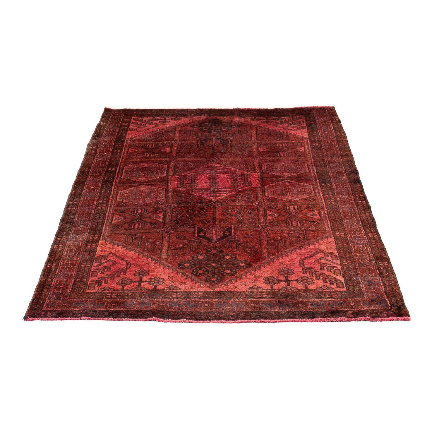 Tapis persan - Nomadic - 170 x 115 cm - rouge clair