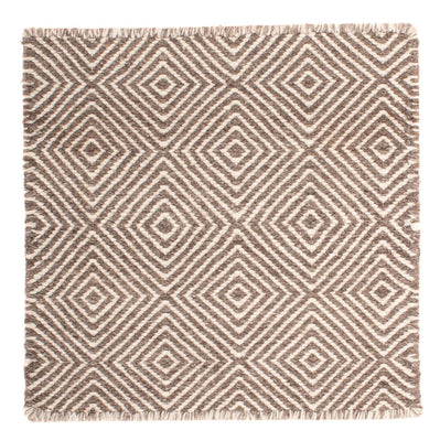 Tapis Kelim - Tendance carré  - 45 x 45 cm - multicolore