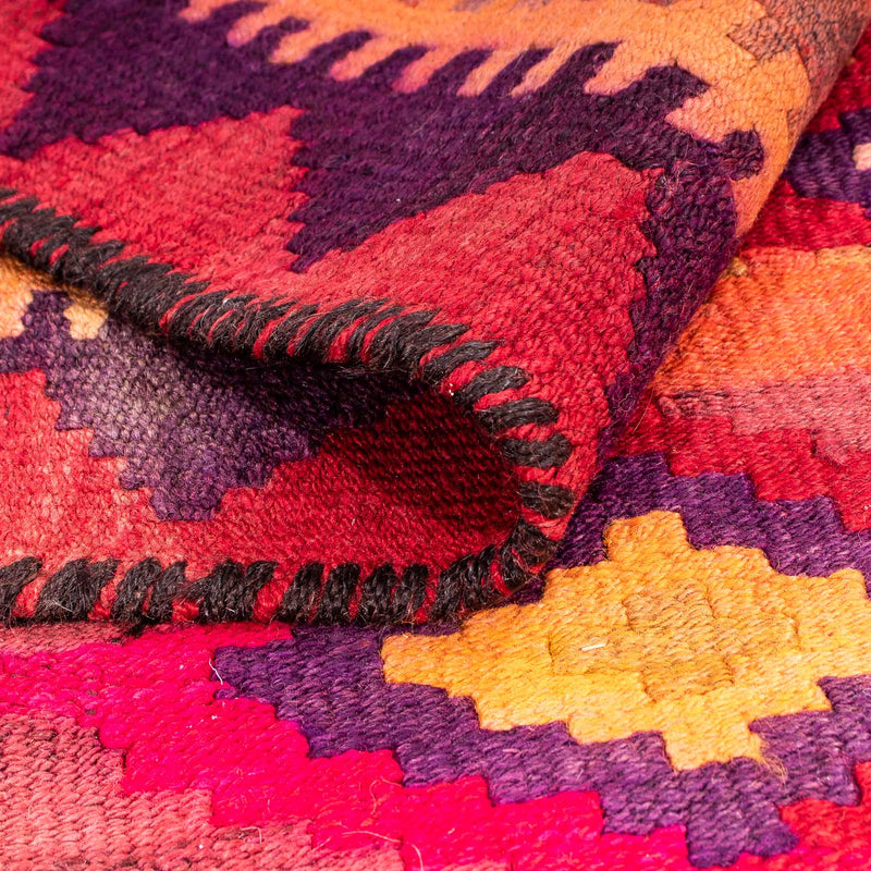 Tapis de couloir Tapis Kelim - Vieux - 285 x 145 cm - multicolore