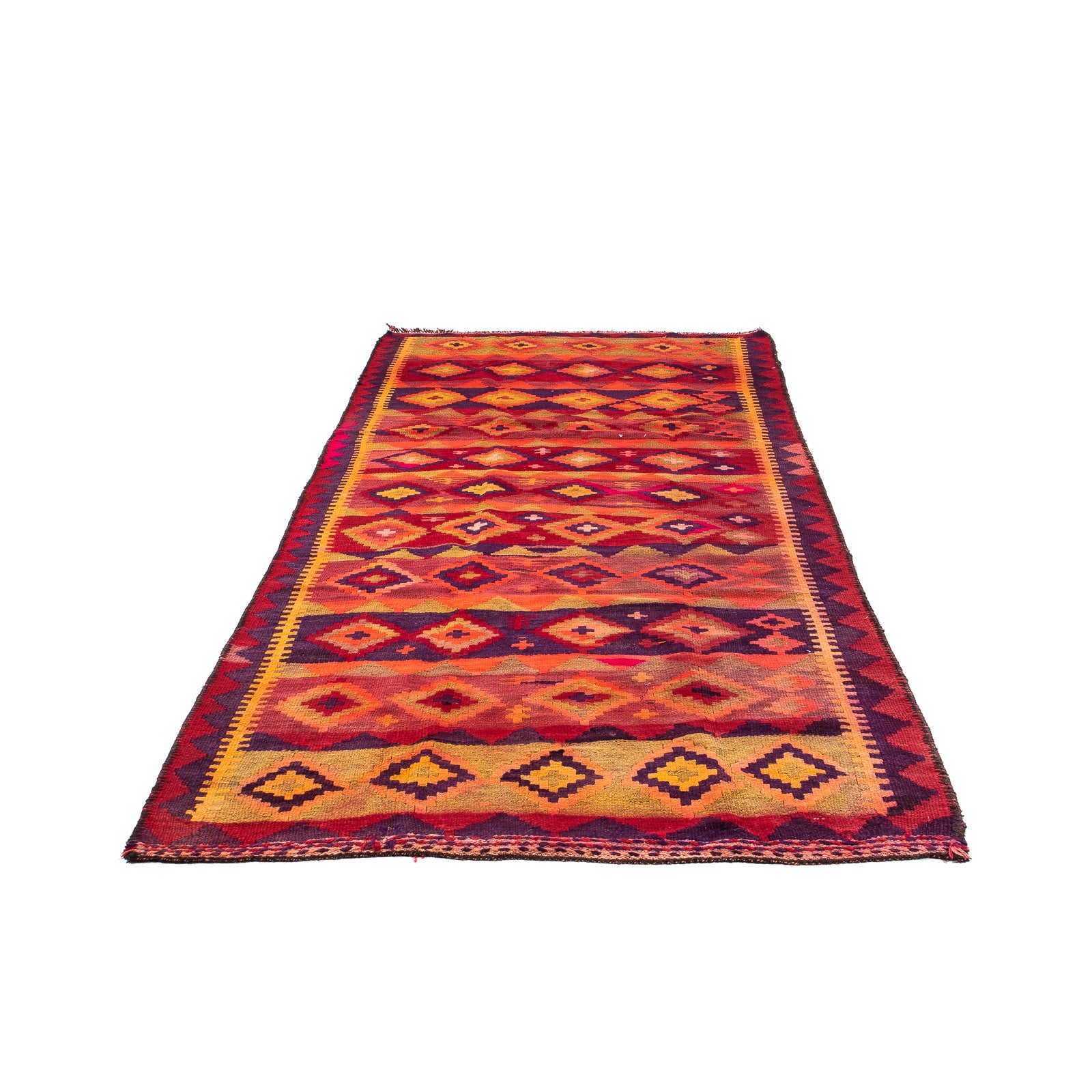 Tapis de couloir Tapis Kelim - Vieux - 285 x 145 cm - multicolore