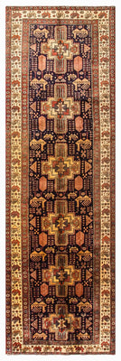 Tapis de couloir Tapis persan - Nomadic - 326 x 98 cm - bleu foncé