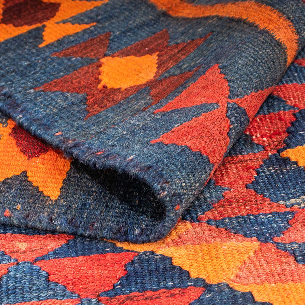 Tapis de couloir Tapis Kelim - Vieux - 220 x 195 cm - multicolore