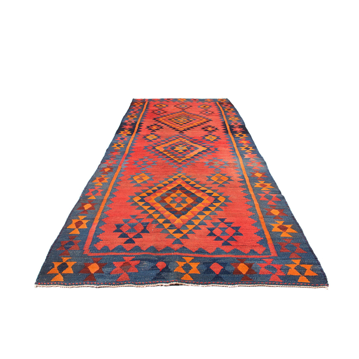 Tapis de couloir Tapis Kelim - Vieux - 220 x 195 cm - multicolore