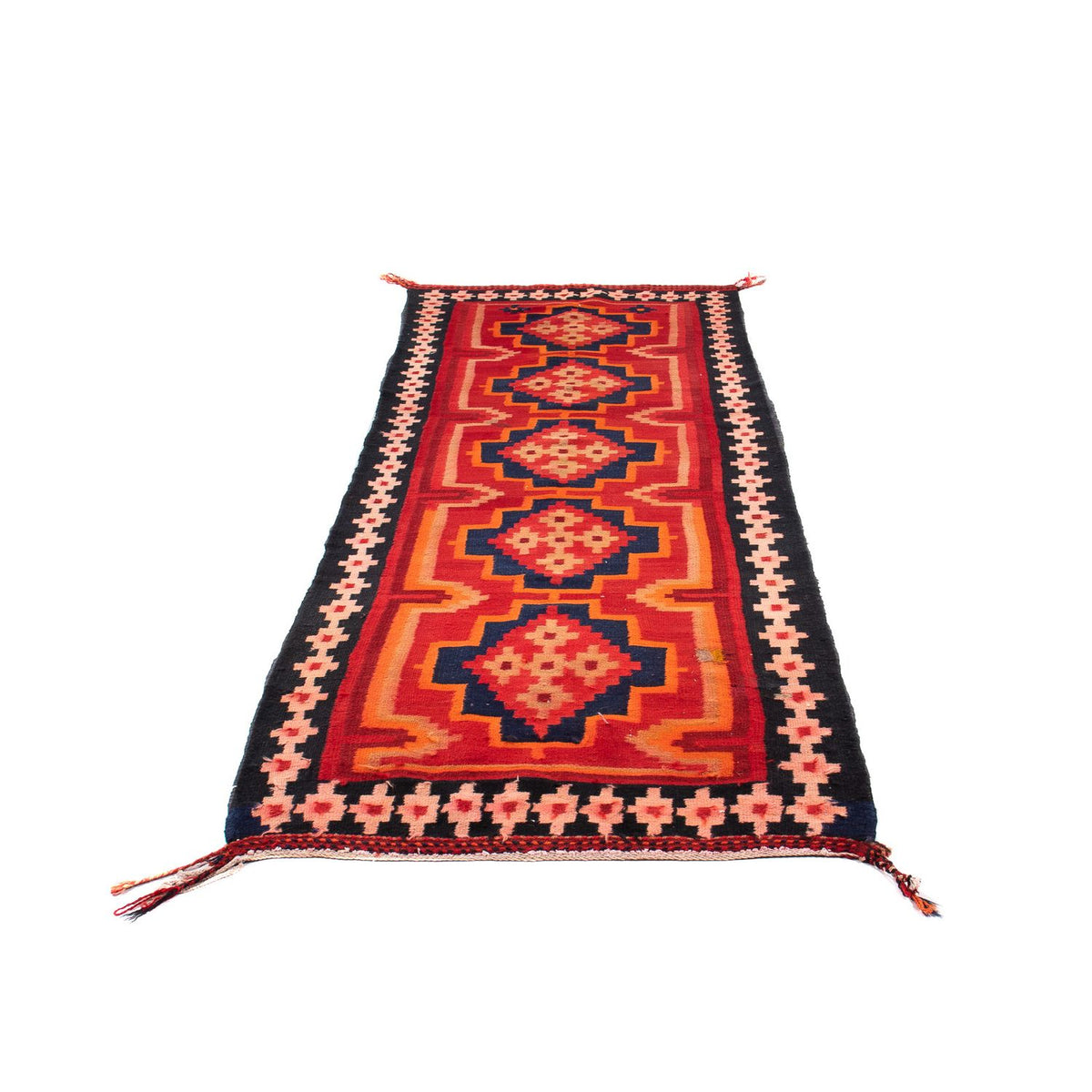 Tapis de couloir Tapis Kelim - Vieux - 285 x 100 cm - multicolore