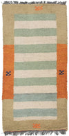 Tapis Népalais 70x140cm - Tapis en laine - Rectangle / Multicolore / 70 x 140 cm Rectangle