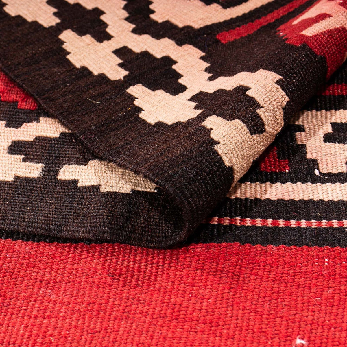 Tapis de couloir Tapis Kelim - Vieux - 330 x 150 cm - multicolore
