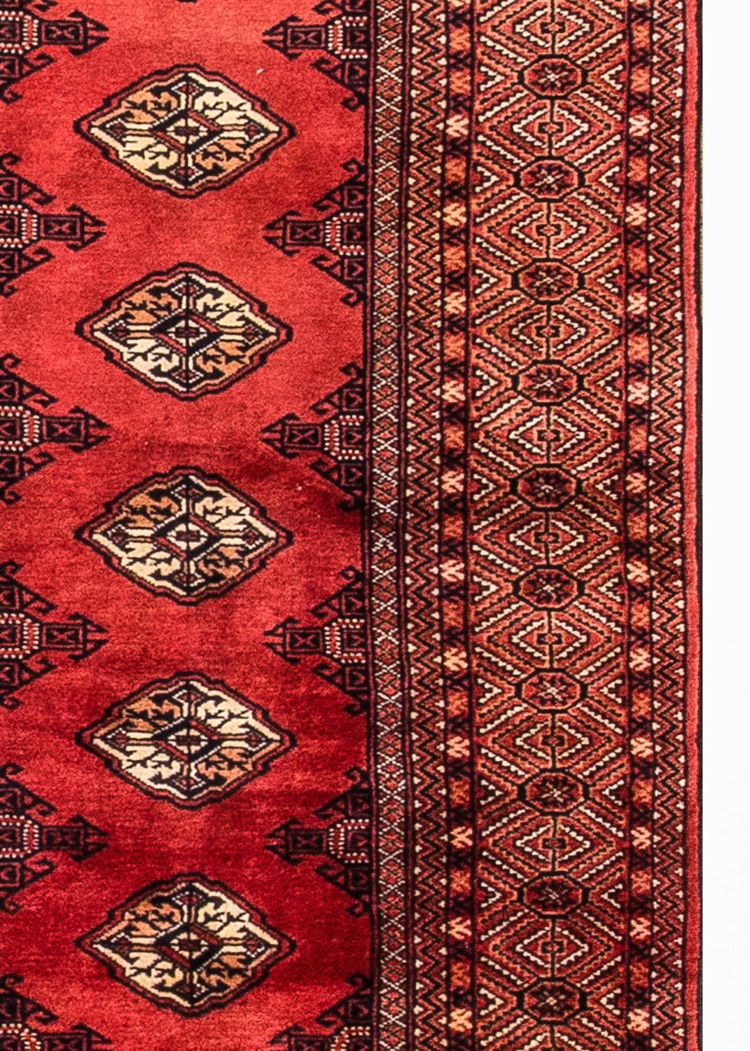 Tapis de couloir Tapis Turkaman - 369 x 106 cm - rouge