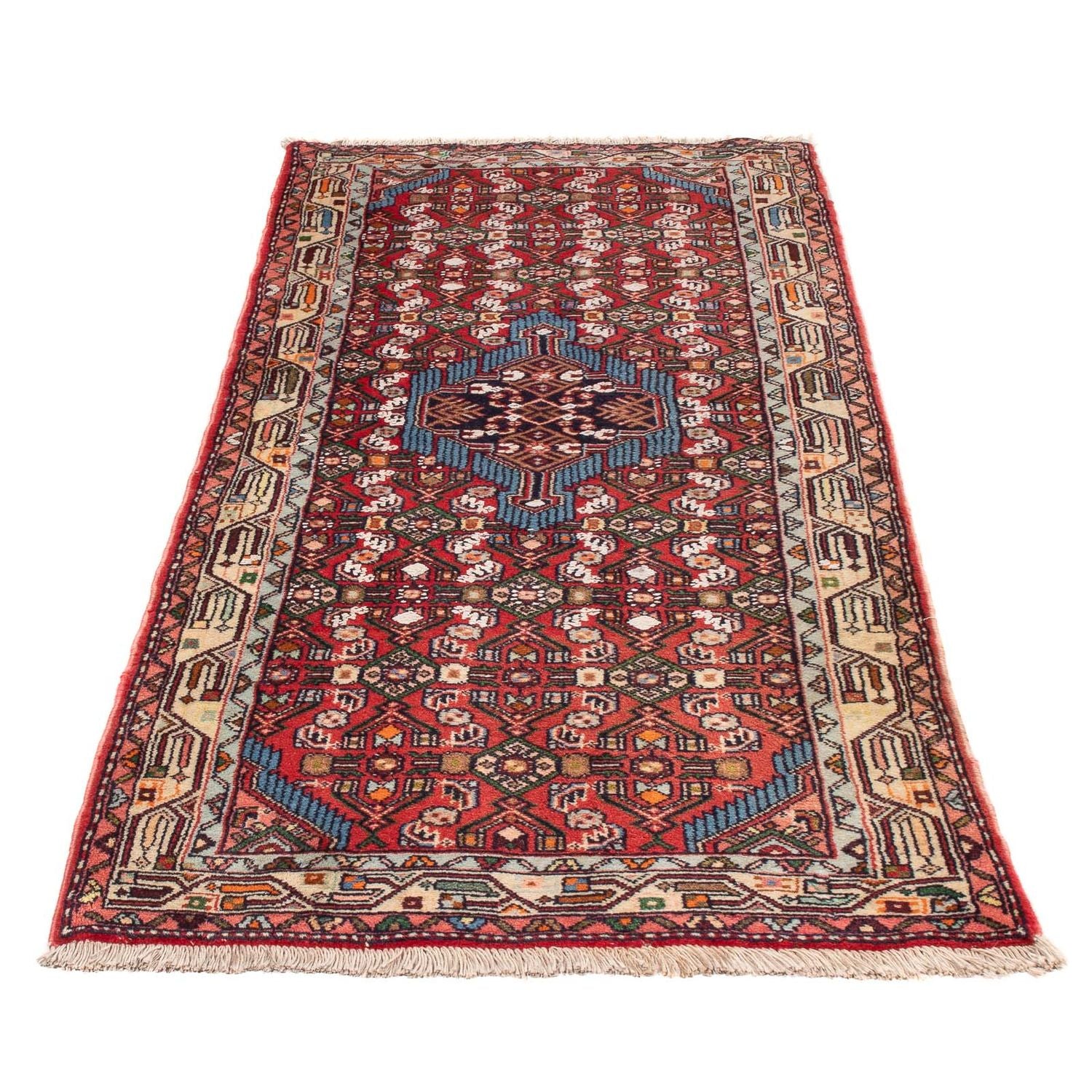 Tapis de couloir Tapis persan - Nomadic - 197 x 83 cm - rouge