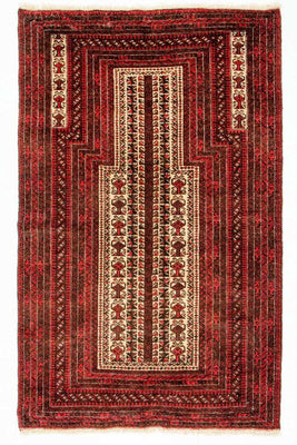 Tapis Belutsch - 146 x 94 cm - rouge