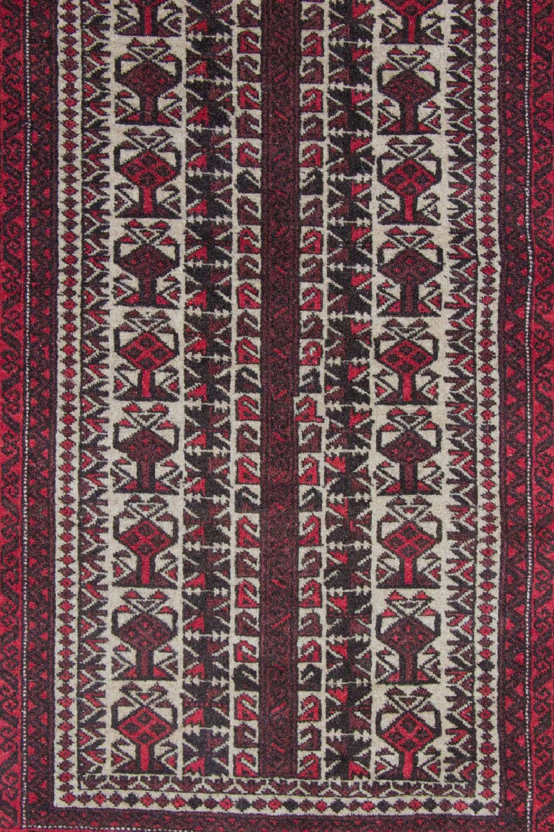 Tapis Belutsch - 146 x 94 cm - rouge