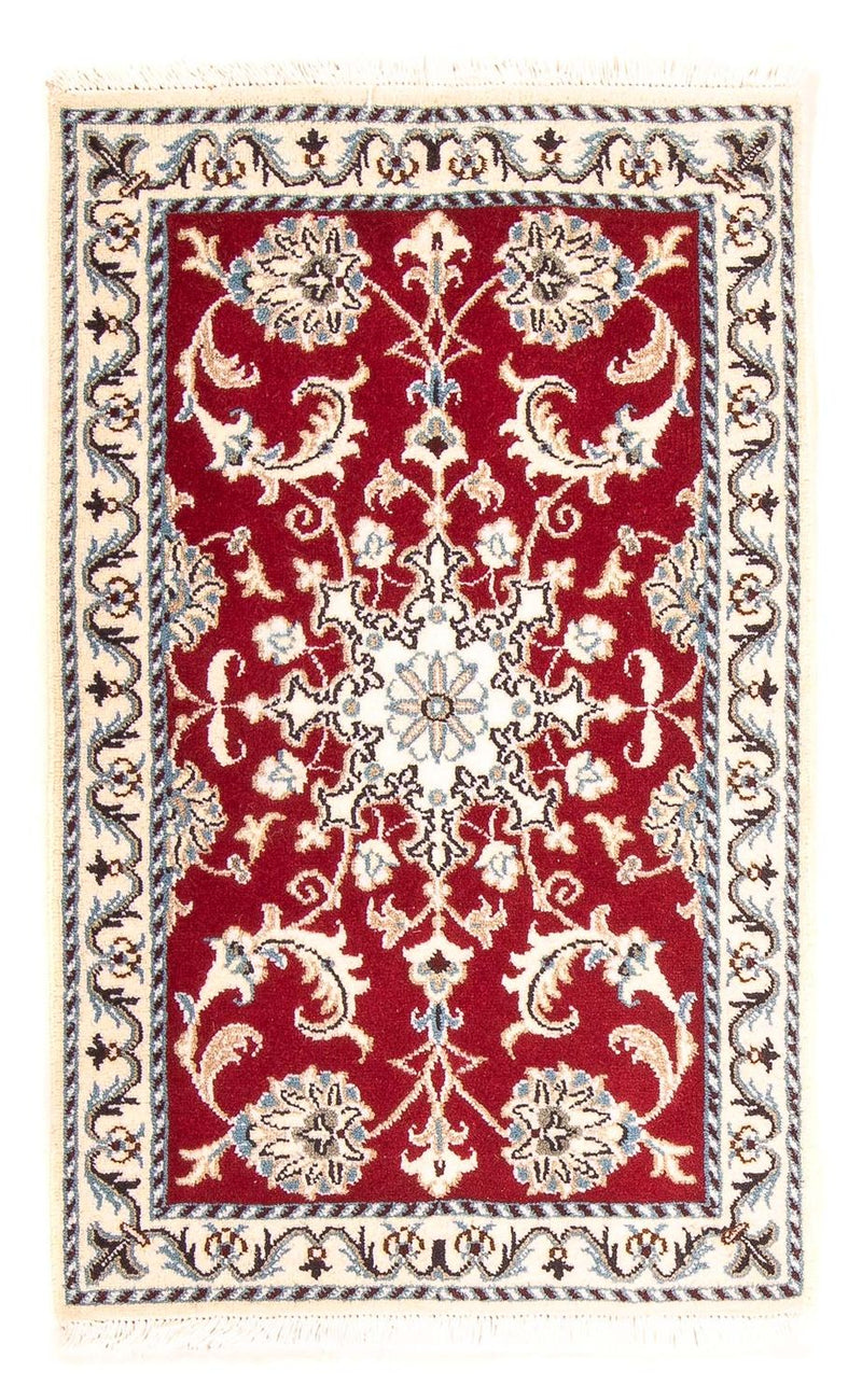 Tapis persan - Nain - Royal - 100 x 60 cm - rouge foncé