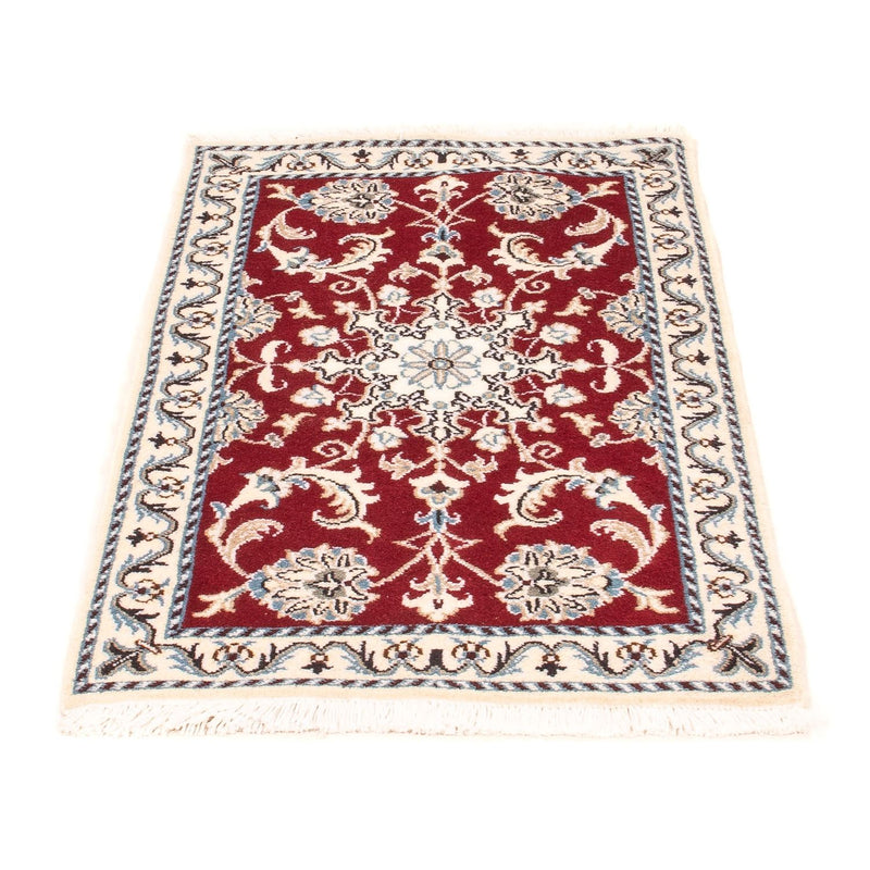Tapis persan - Nain - Royal - 100 x 60 cm - rouge foncé